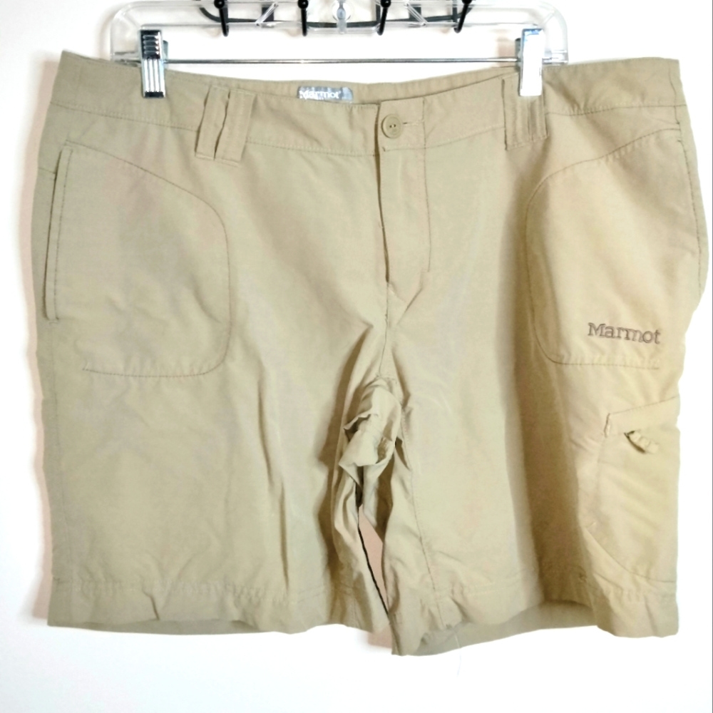 Marmot (Size 14) Khaki Cargo Outdoor Travel Hiking Shorts